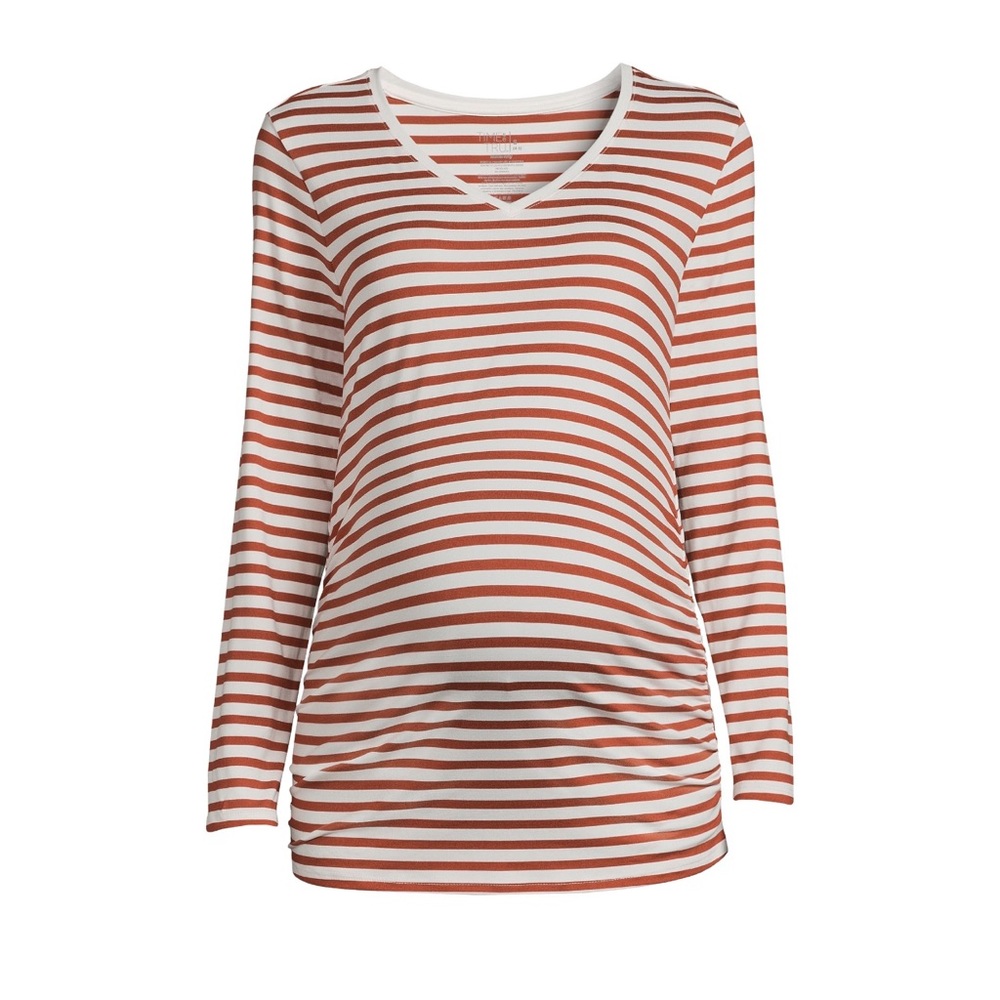 Time and Tru Women's Maternity Long Sleeve T-Shirt Size M - Picture 3 of 11